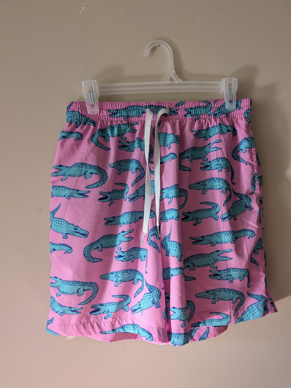 Chubbies Swim Trunks Pink The Glades Alligator Lined Board Shorts size M